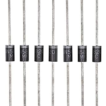 HUABAN 10PCS 1N5820 Schottky Barrier Rectifier Diodes 3A 20V DO-201AD ...