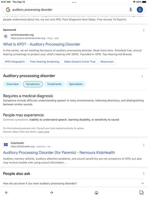 Image result for Auditory Processing Disorders Simulation