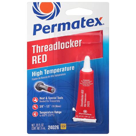 Permatex 24026 High Temperature Threadlocker Red, 6 ml : Amazon.in: Car ...