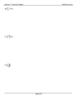 Image result for Improper Integrals Practice Problems