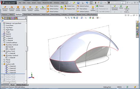 SolidWorks Surface Modeling 的图像结果