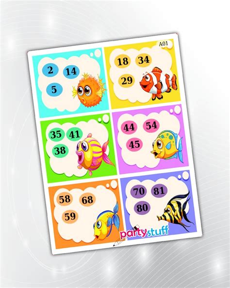 Party Stuff Fish theme Tambola Housie in Group Number Kukuba (48 cards ...