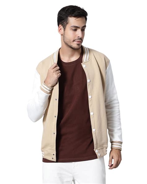 Buy Heavyweight 400 GSM Pure cotton Varsity Jacket for men Varsity ...