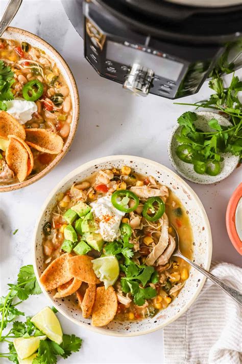 The Easiest Instant Pot White Chicken Chili - Lena's Kitchen