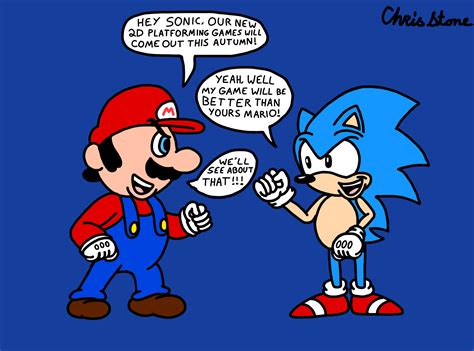 Mario vs Sonic in Fall 2023 by ChrisStone008 on Newgrounds