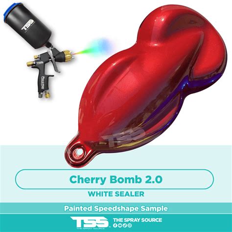 Cherry Bomb 2.0 Pre-Sprayed Speedshape Paint Sample (White Ground Coat) - www.paintstoretools.com