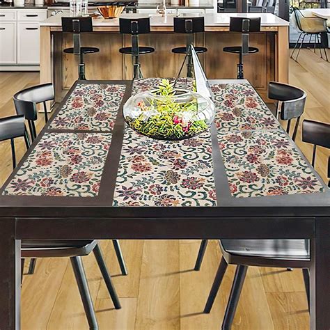 Buy PRAKARTIK BY INDUARTS 100% Cotton Floral Print Rectangular Dining ...