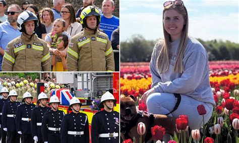 Heartbroken firefighters pay tribute to female colleague, 30, who was ...
