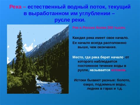 Реки в природе и на географической карте