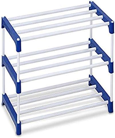 Ebee 6 Pairs Plastic Shoe Rack (Blue, 3 Shelves) : Amazon.in: Home ...