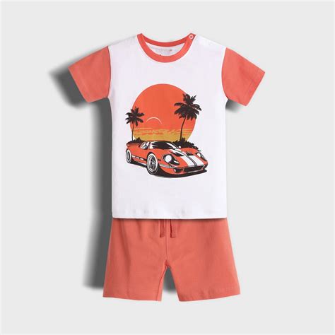 T-Shirt & Shorts Unisex Co-ord Set | Car Ride – orangesugar