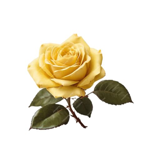 Premium Vector | Yellow color rose flower vector artwork