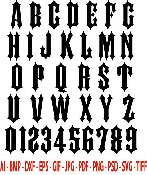 Gothic Tuscan - Alphabet Font | Lettering alphabet fonts, Lettering alphabet, Tattoo lettering fonts