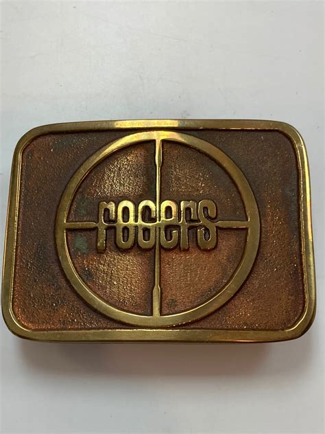 Vintage Rogers Sullicon Bronze made in USA Belt Buckle - Gem