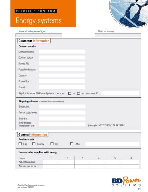 Fillable Online CHECKLIST SUNFARM Fax Email Print - pdfFiller