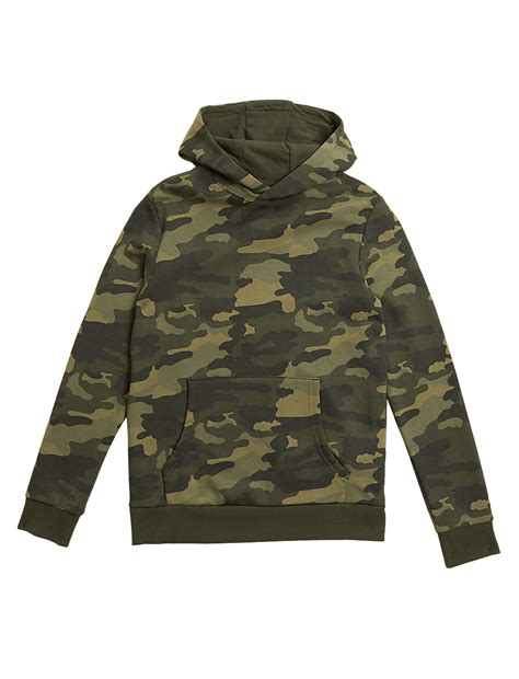 Buy Cotton Rich Camouflage Hoodie (6-16 Yrs) at Marks & Spencer