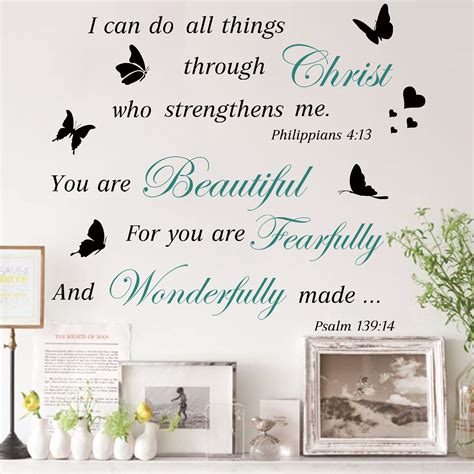 Large Bible Verse Wall Decals Christian Scripture Vinyl Wall Art ...