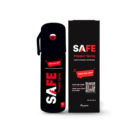 SAFE Pepper Spray for Woman Safety - 55 ML (Pack of 1) with SOS App ...