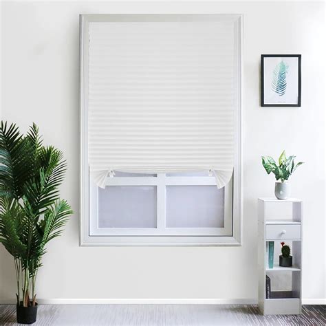 2 Pack Temporary Window Roller Blinds, Vertical Pleated Blackout Roller ...