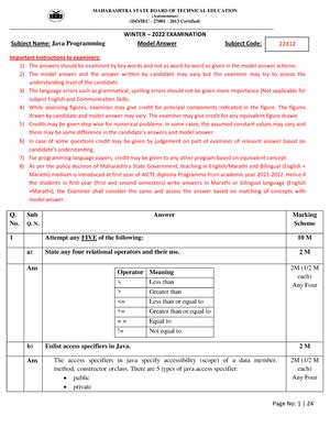 22620 2022 Summer question paper[Msbte study resources] - 22620 [1 of 4 ...