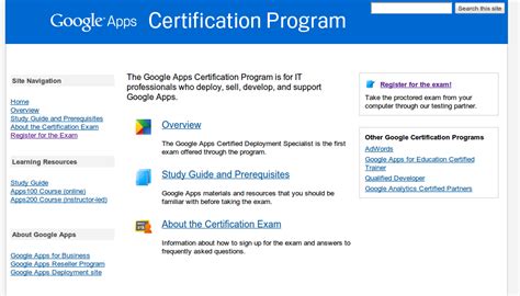 Google Apps Certification Program 的图像结果