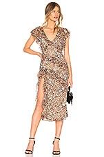 MAJORELLE Jasmina Midi Dress in Spotted Multi | REVOLVE