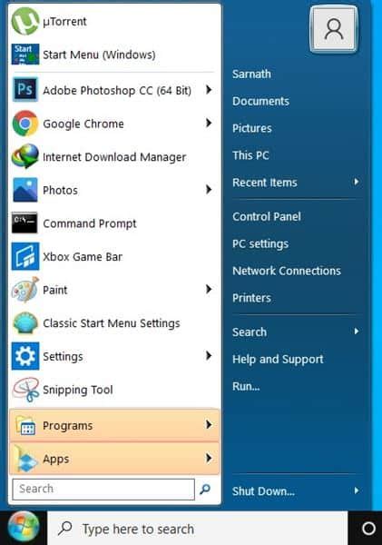 Rezultat imagine pentru Start Menu Windows 7