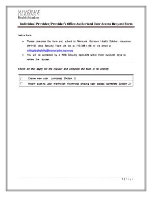 Fillable Online Individual Provider/Provider s Office Authorized User ...