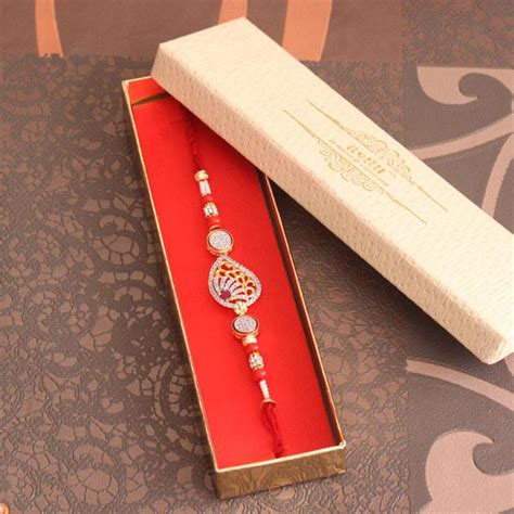 Send Attractive AD Stone Rakhi Online