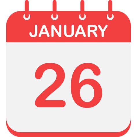 January 26 - Free time and date icons