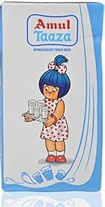 Amul Taaza Homogenized Toned Milk, 500 Ml,Liquid : Amazon.in: Grocery ...