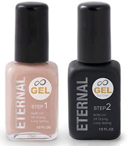 Eternal Color Gel Nail Enamel Nude + Gel Top Coat Nude - Price in India ...