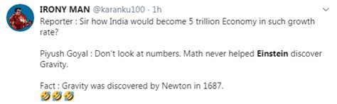 'Einstein didn't use Maths to discover gravity': Union Minister Piyush ...