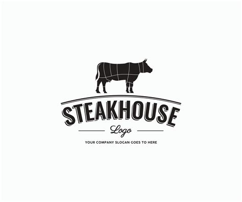 Steak house logo design. bar and grill logotype, emblem. Steakhouse ...