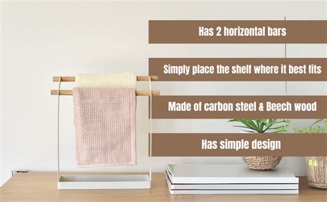 ARHAT ORGANIZERS Carbon Steel Hand Towel Stand 2-Tier Free Standing ...