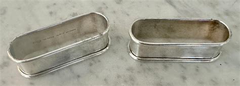 Two Classic Oval Sterling Napkin Rings For Sale at 1stDibs