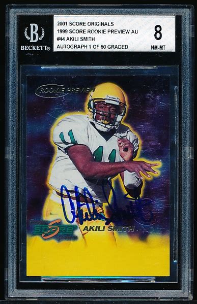 Lot Detail - 2001 Score Originals Fb- #44 Akili Smith- (’99 Score ...