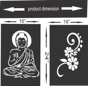 LKstencilprint lord budha Style Wall Design Stencils for Wall Painting ...