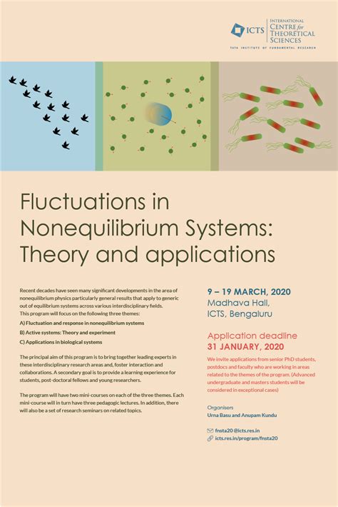 Fluctuations in Nonequilibrium Systems: Theory and applications | ICTS