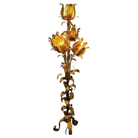 Mid Century Modern Vintage Hollywood Regency White Glass Lotus Flower ...