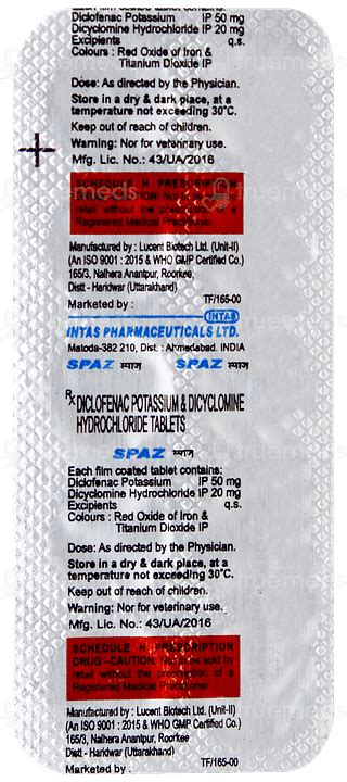 Spaz Tablet 10 - Uses, Side Effects, Dosage, Price | Truemeds