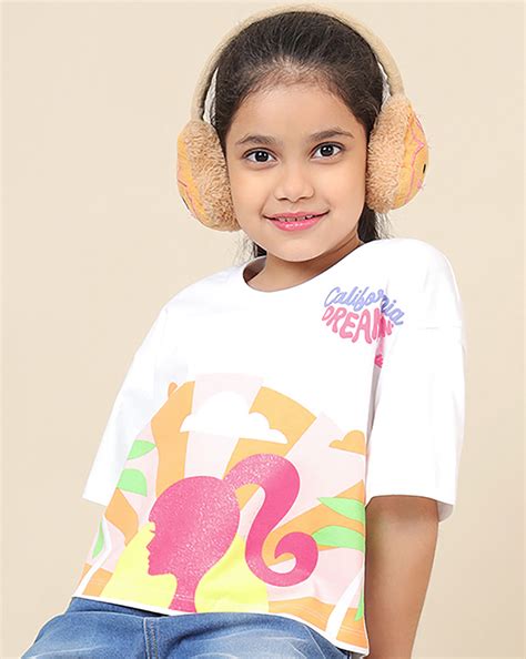 Barbie Printed Boxy Fit Tshirt For Girls – Kidsville