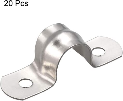 Buy uxcell 12mm(0.5) Rigid Pipe Strap, 2 Holes 304 Stainless Steel ...