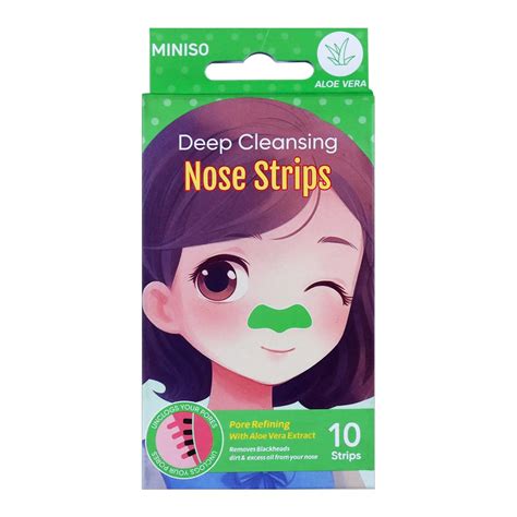 MINISO Nose Strips for Blackheads Remover, Deep Cleansing Nose Strips ...