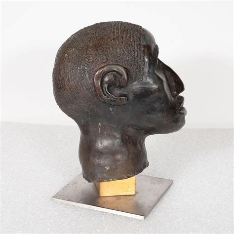 Cast Bronze Head Sculpture at 1stDibs