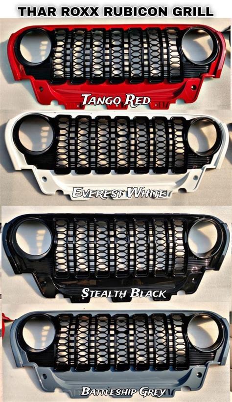 Mahindra Thar Roxx Grill Wrangler Rubicon Styled 7 Slots ABS Front Gri ...
