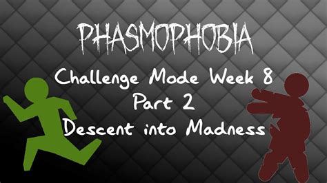 Phasmophobia - Challenge Mode Week 8, part 2 - Descent into Madness ...