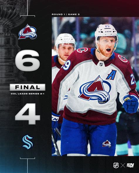 The Avs take Game 3 on the Road with a 6-4 win! Avs lead series 2-1 ...