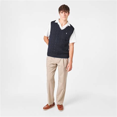 Polo Ralph Lauren | Men's Cable Knit Sweater Vest | Knitted Vests ...