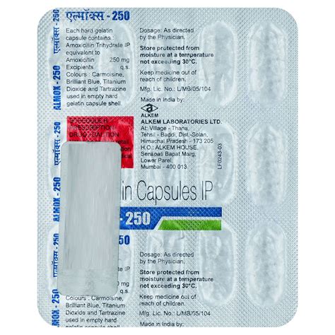 Almox-250 Capsule | Uses, Side Effects, Price | Apollo Pharmacy